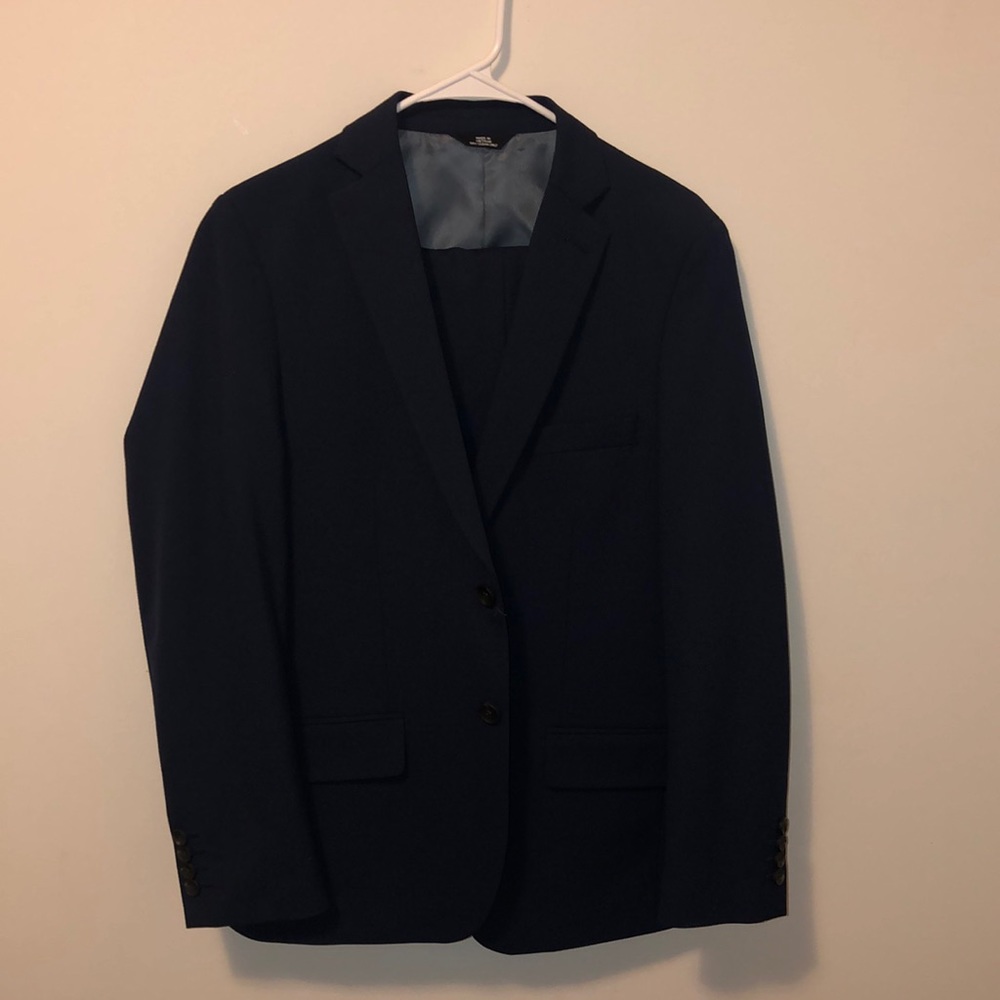 Mens navy suit jacket and pants